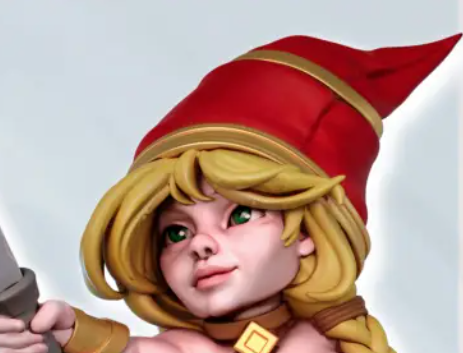Gnome Treasure hunter Rhianon Miniature | DnD Fan Art by Gaz Minis SFW,NSFW 3d printed,miniature,dnd miniature,Gnome Treasure hunter Rhianon,3d printed miniature,nsfw miniature