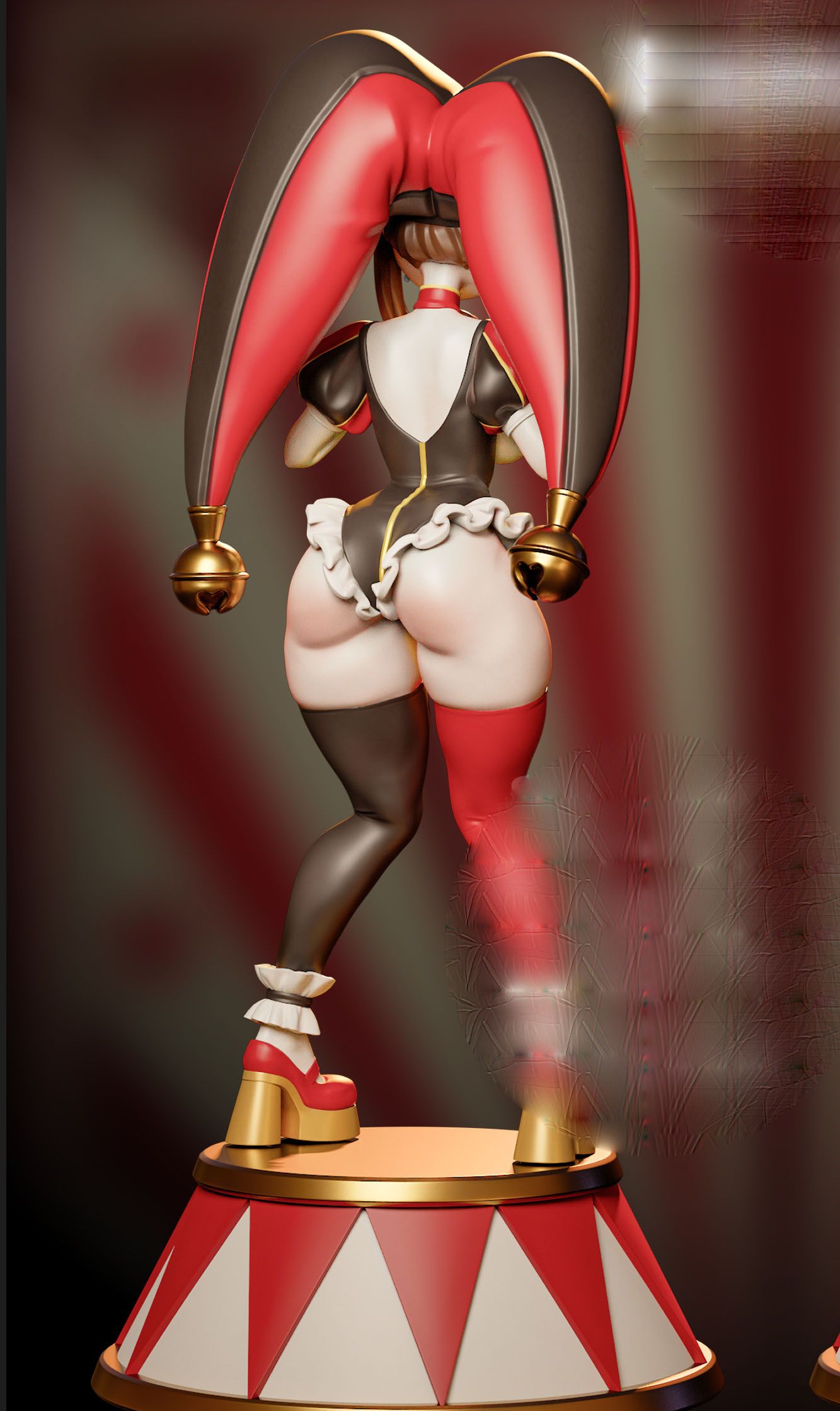 Pomni Statue | Digital Circus Fan Art by Onagaba SFW 3d printed,3d printed statue,sfw statue,Pomni Statue,Digital Circus Statue