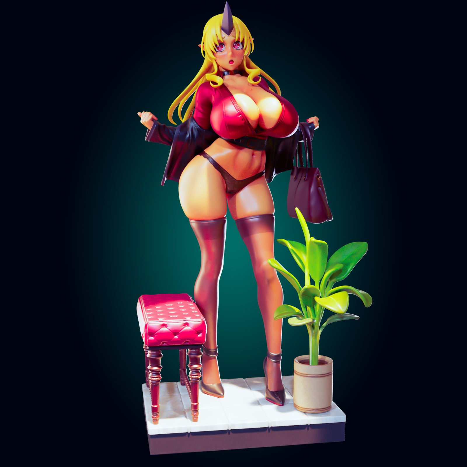 Statua Tionishia Tall Office Lady | Monster Musume Fan art di Officer Rhu SFW,NSFW,Futa 3d printed statue,3d printed,3d printed figure,Monster Musume Statue,Tionishia Statue,nsfw statue,futa statue,futa figurines,futanari figurines,futanari statue,furry statue
