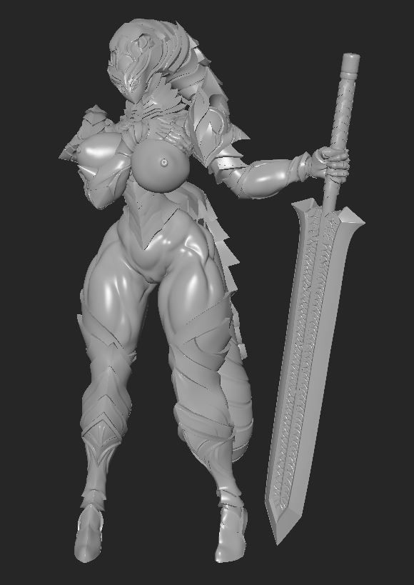 Red Knight Remastered v1 Miniature | Original Fan Art by MADSMINIS SFW,NSFW,Futa 3d printed miniature,miniature,3d printed,nsfw miniature,Red Knight