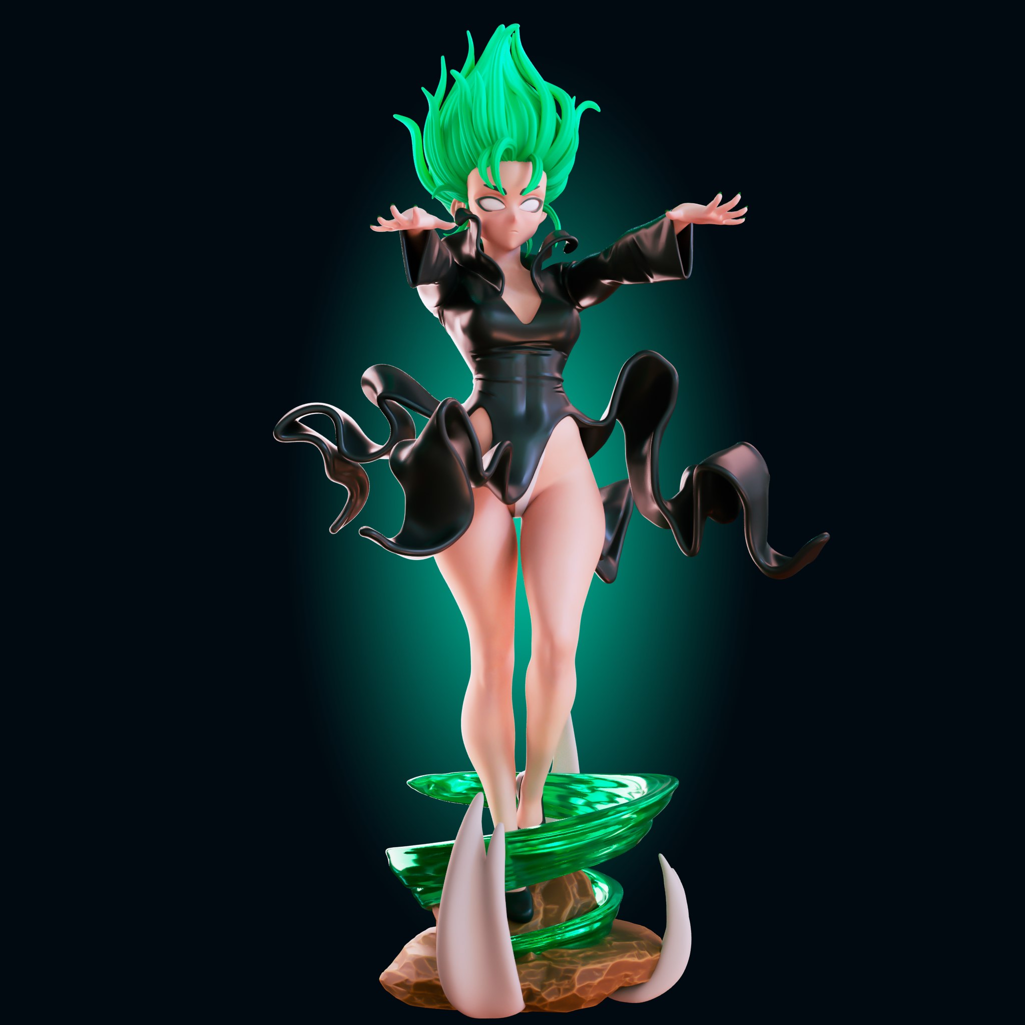 Tatsumaki Statue | One-Punch Man Fan Art by Officer Rhu SFW,NSFW,Futa 3d printed statue,3d printed,nsfw statue,futa statue,Tatsumaki statue,One-Punch Man statue