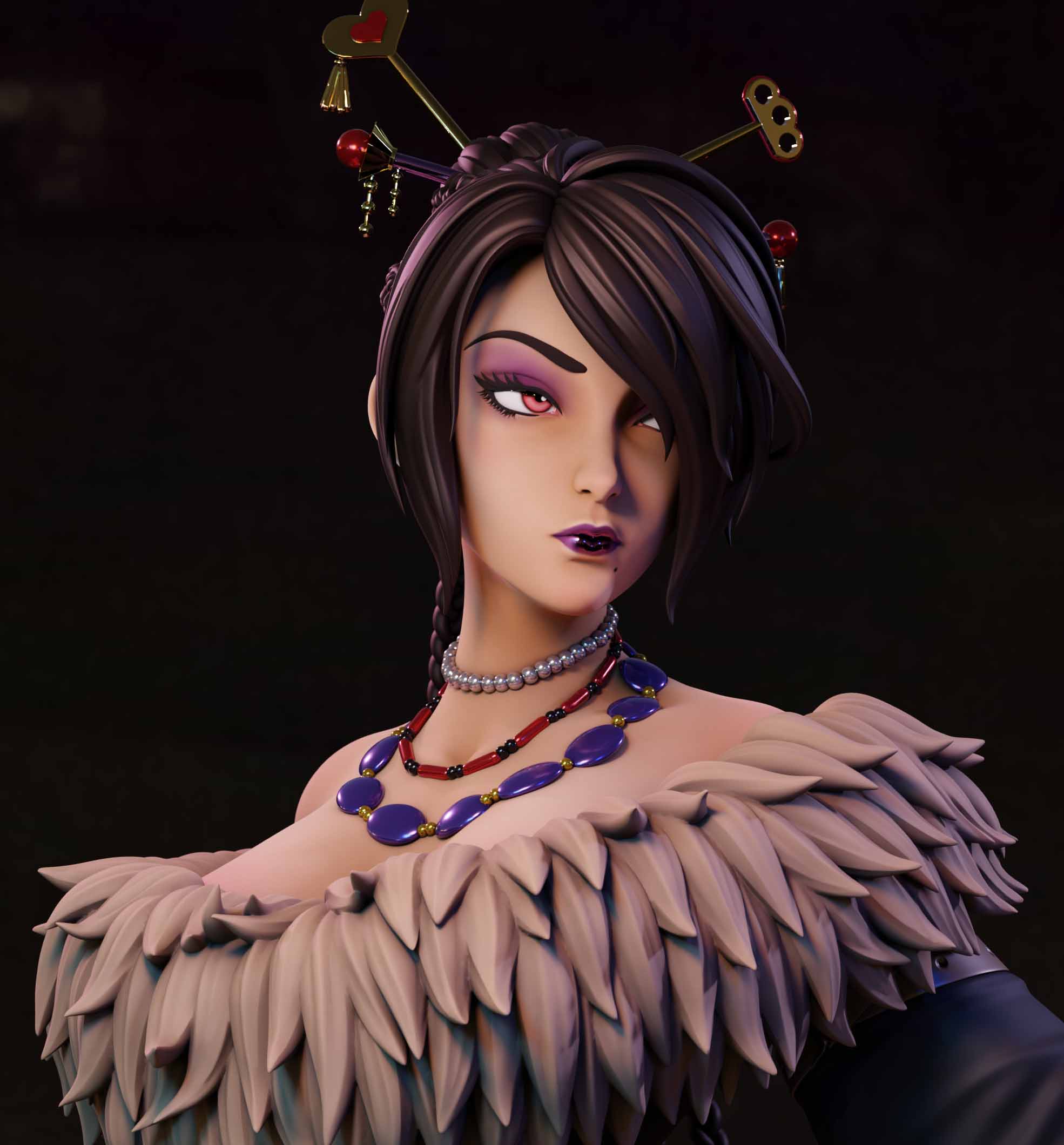 LULU Statue | Final Fantasy Fan Art by Momoji3d SFW,NSFW 3d printed statue,3d printed,nsfw statue,Final Fantasy statue,LULU statue