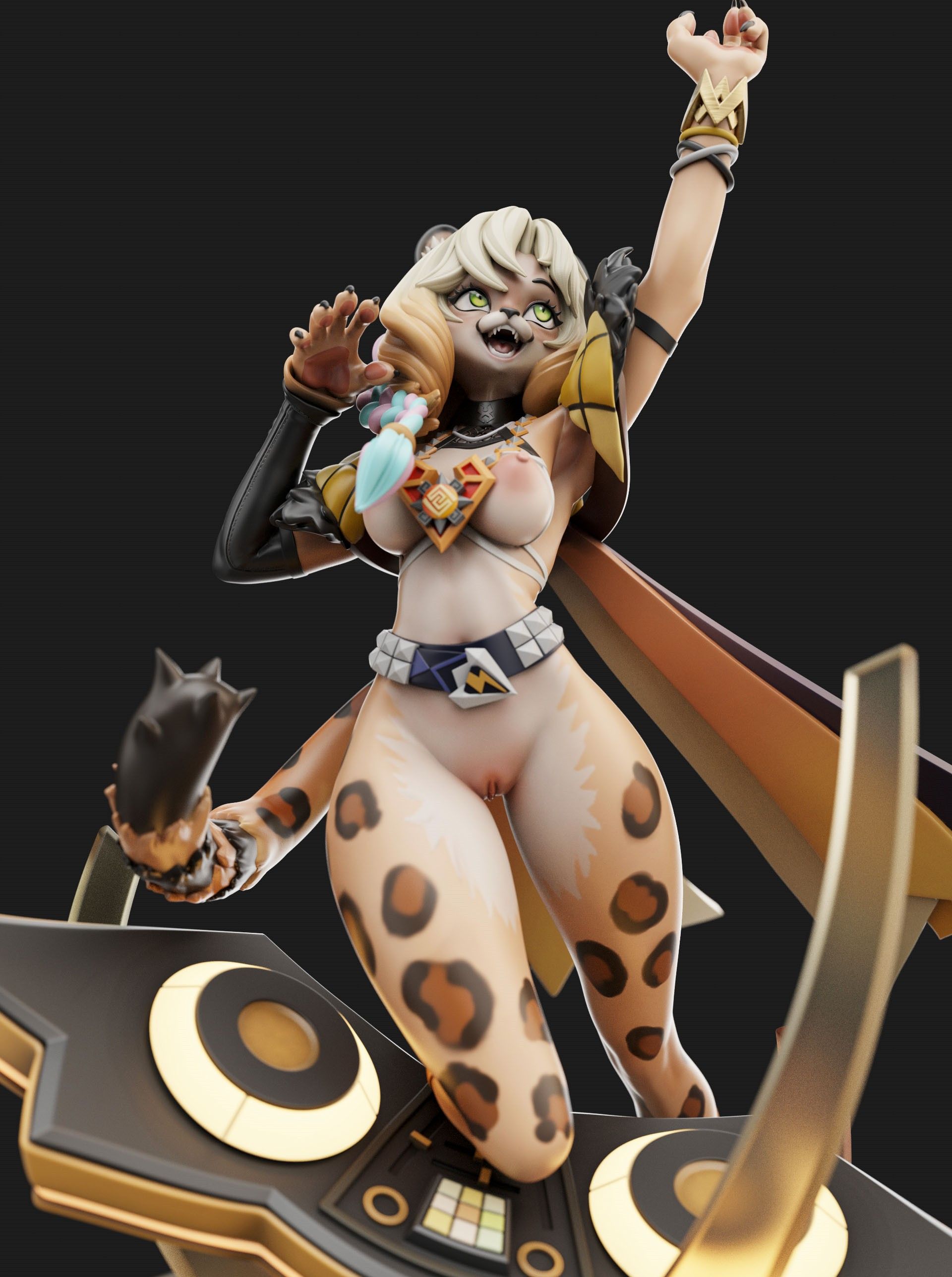 Statua Xilonen Furry | Genshin Impact Fan Art di Anyonensfw SFW,NSFW,Futa 3d printed statue,3d printed,nsfw statue,3d printed figure,Xilonen Statue,furry statue,futa statue