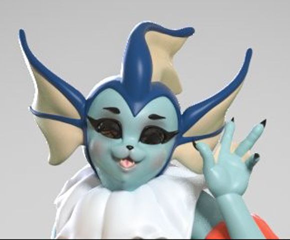 Vaporeon Statue | Pokémon Fan Art by Anyonensfw SFW,NSFW,Futa 3d printed,3d printed statue,nsfw statue,futa statue,furry statue,Vaporeon Statue,Pokémon Statue,futa figurines,futanari figurines,futanari statue