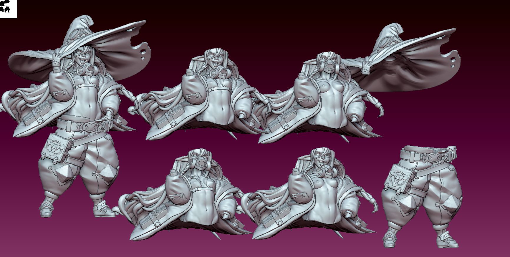 Goblin Witch Nimue Miniature | DnD Fan Art by Gaz Minis SFW,NSFW 3d printed,miniature,dnd miniature,Goblin Witch Nimue,3d printed miniature,nsfw miniature