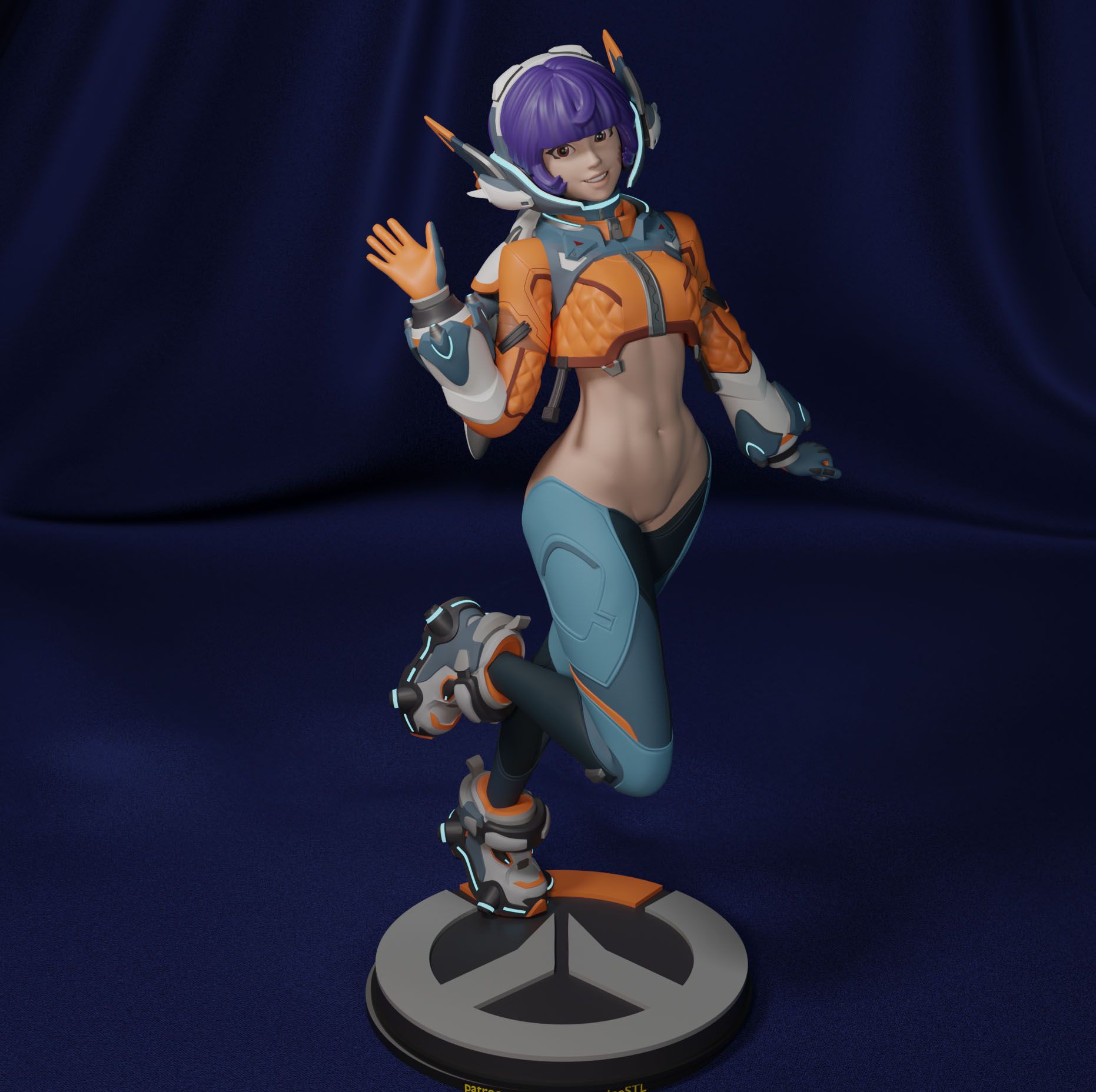 Juno Statue | Overwatch Fan Art by FunserviceSTL SFW,NSFW,Futa 3d printed statue,nsfw statue,Juno statue,Overwatch statue,3d printed figure,3d printed,futa statue,futa figurines,futanari figurines,futanari statue