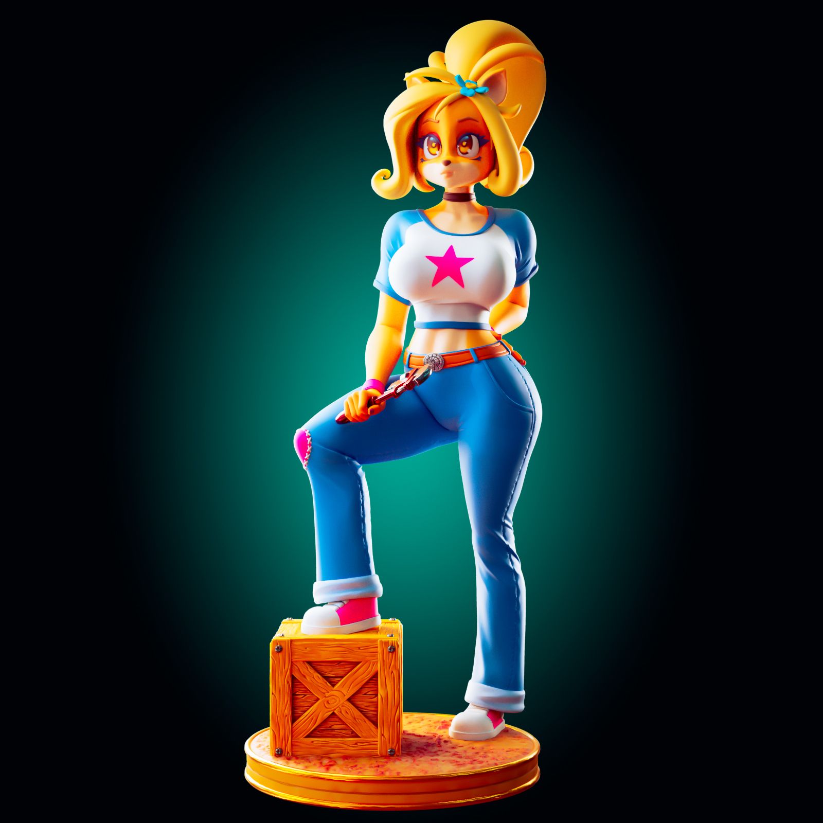 Coco Bandicoot Statue | Crash Bandicoot Fan Art by Officer Rhu SFW,NSFW,Futa 3d printed statue,3d printed,nsfw statue,futa statue,Coco Bandicoot Statue,Crash Bandicoot statue