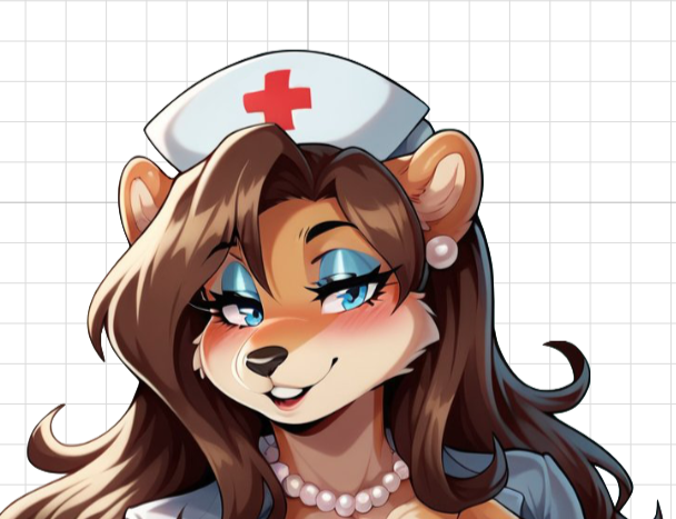 Nurse Bear furry girl NSFW Sticker | Anime NSFW Stickers Ecchi Cartoon NSFW furry sticker,stickers,nsfw sticker,Nurse Bear sticker,furry girl sticker