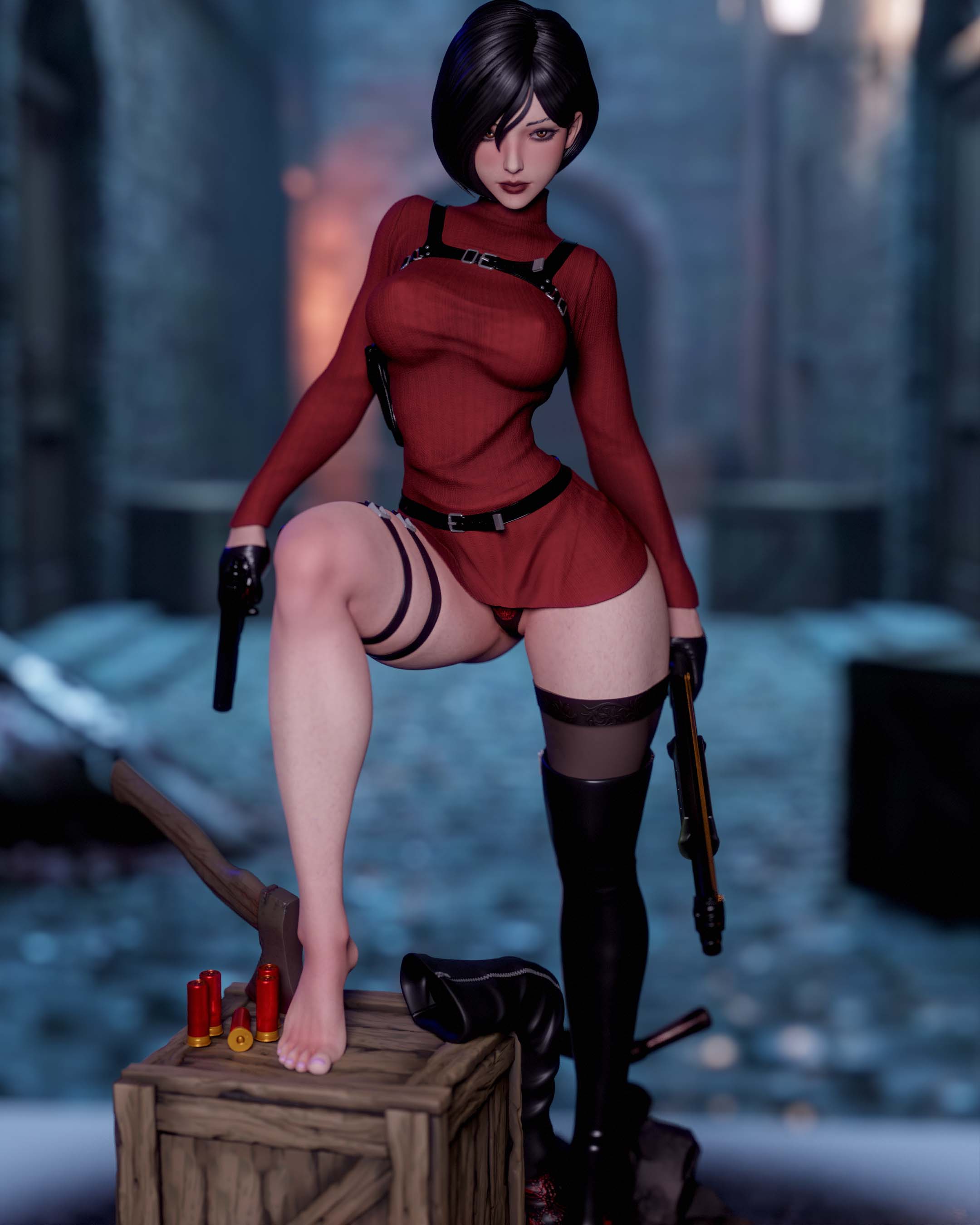 Ada Wong Statue | Resident Evil Fan Art by Momoji3d SFW,NSFW 3d printed,3d printed statue,nsfw statue,Ada Wong statue,Resident Evil statue