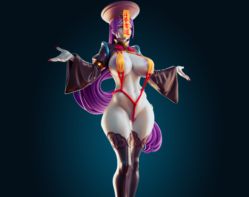 Minamoto No Raikou Statue | Jiangshi Fan Art by Officer Rhu SFW,NSFW,Futa 3d printed statue,3d printed,nsfw statue,futa statue,Minamoto No Raikou Statue,Jiangshi Statue