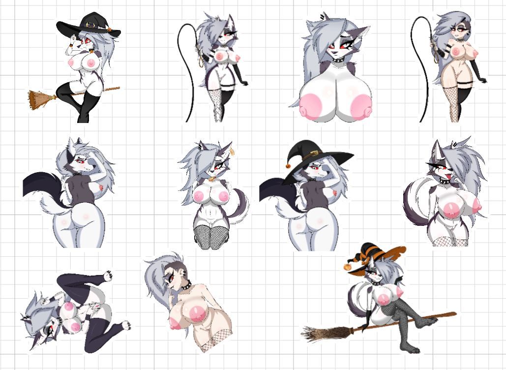 Loona Mega Pack Sticker | Helluva Boss Vinyl Sticker SFW,NSFW furry sticker,sticker pack,nsfw sticker,loona sticker,Helluva Boss sticker,Halloween sticker