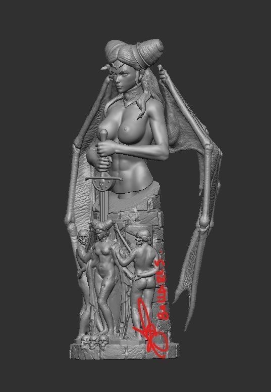 Bathory Bust Statue | Original Art by Michel Ballares Rodriguez NSFW 3d printed statue,3d printed,nsfw statue,3d printed figure