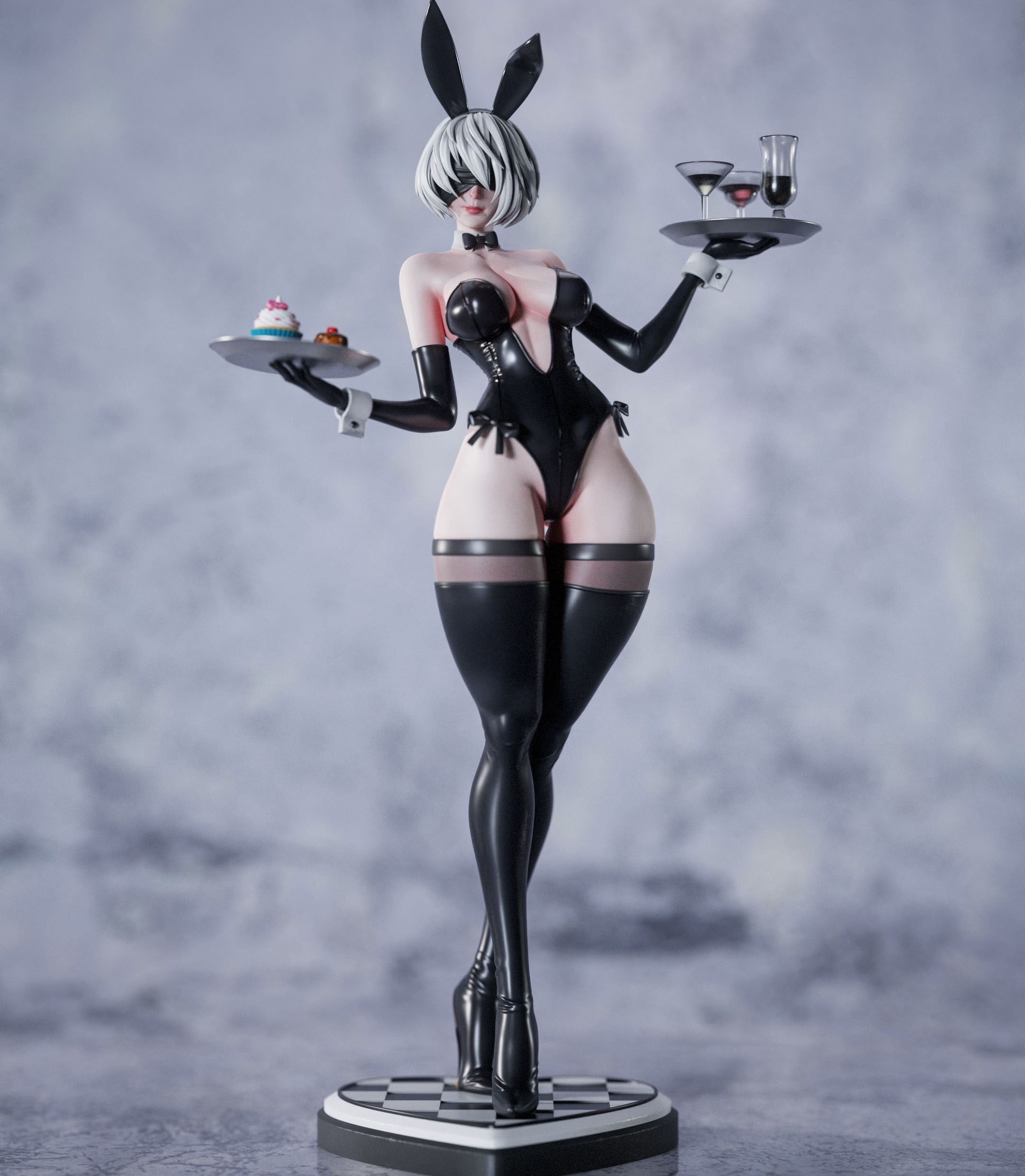 2B NieR Bunny Suit Statue | NieR: Automata Fan Art by Gatsu SFW,NSFW,Futa 3d printed statue,3d printed,nsfw statue,futa statue,2B NieR Statue,NieR: Automata statue,futa figurines,futanari figurines,futanari statue