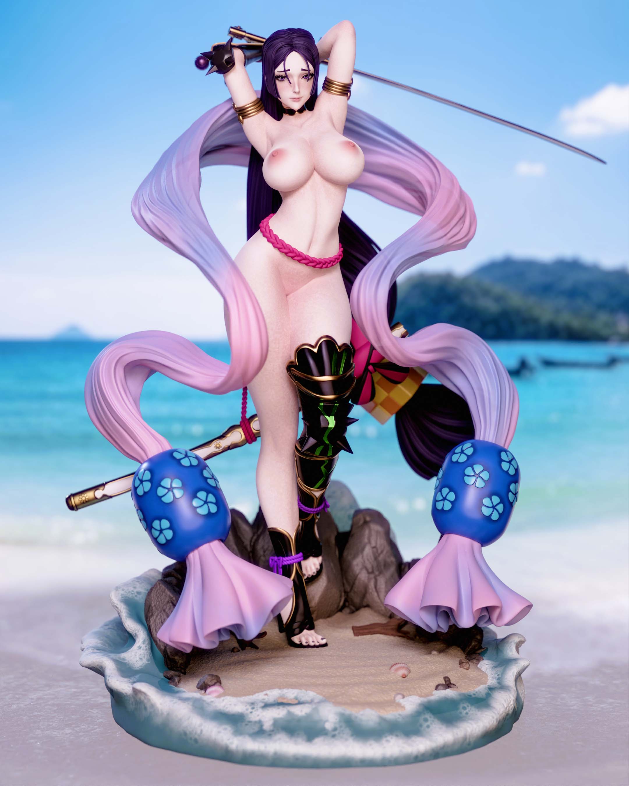 Minamoto no Raykou Statue | Fate Grand Order Fan Art by Momoji3d SFW,NSFW 3d printed,3d printed statue,nsfw statue,Minamoto no Raykou statue,Fate Grand Order statue