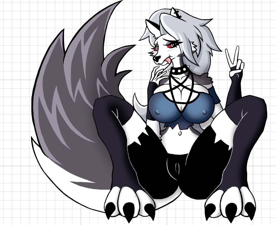 Loona v5 Sticker | Helluva Boss Vinyl Sticker SFW,NSFW furry sticker,Helluva Boss sticker,loona nsfw,loona sticker,stickers