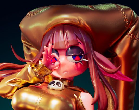 Statue Pomni Goth | Digital Circus Fan art par Officer Rhu SFW,NSFW,Futa 3d printed statue,3d printed,3d printed figure,Digital Circus Statue,Pomni Goth Statue,nsfw statue,futa statue,futa figurines,futanari figurines,futanari statue