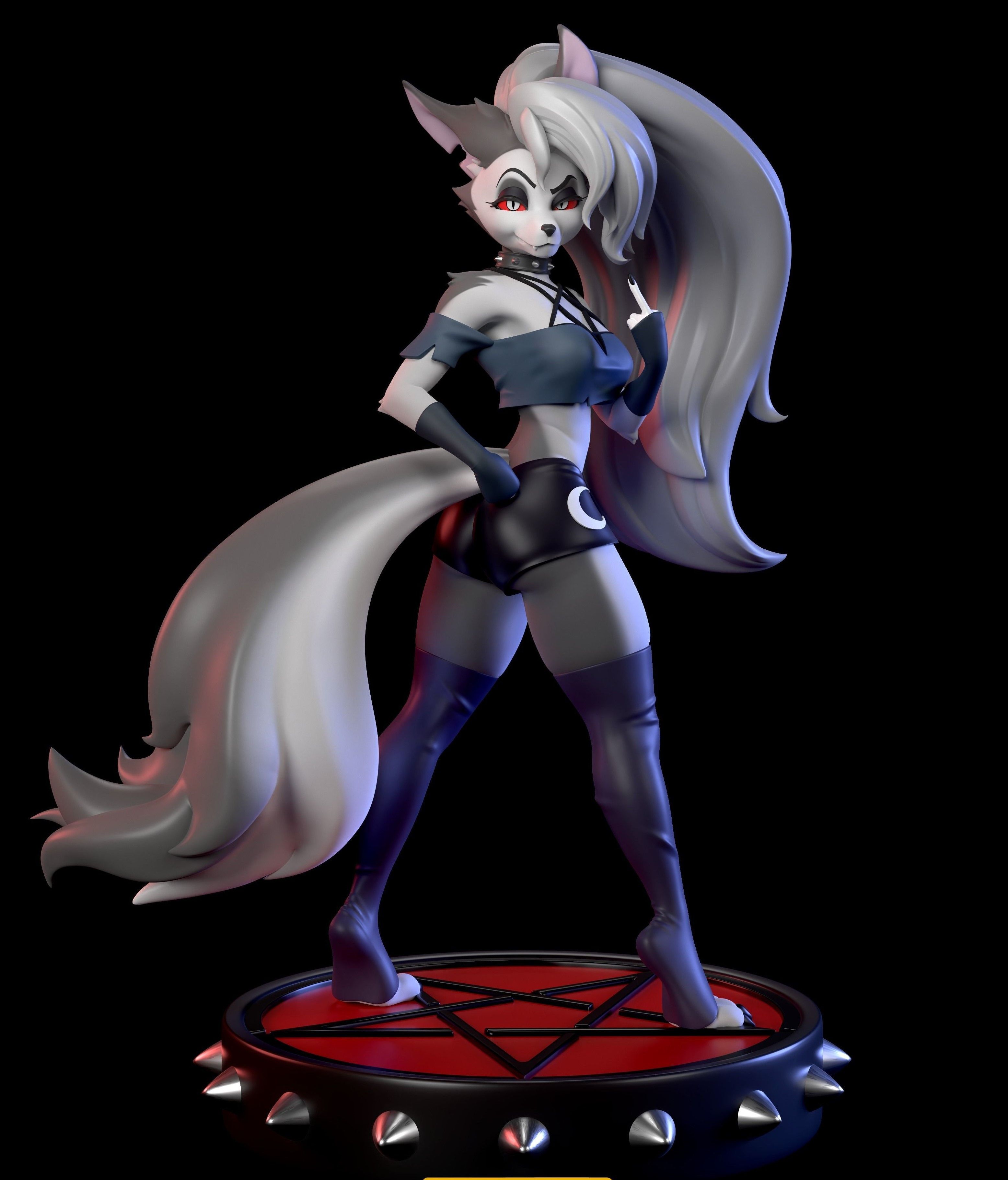 Loona Statue | Helluva Boss Fan Art by Azaak3d SFW,NSFW null