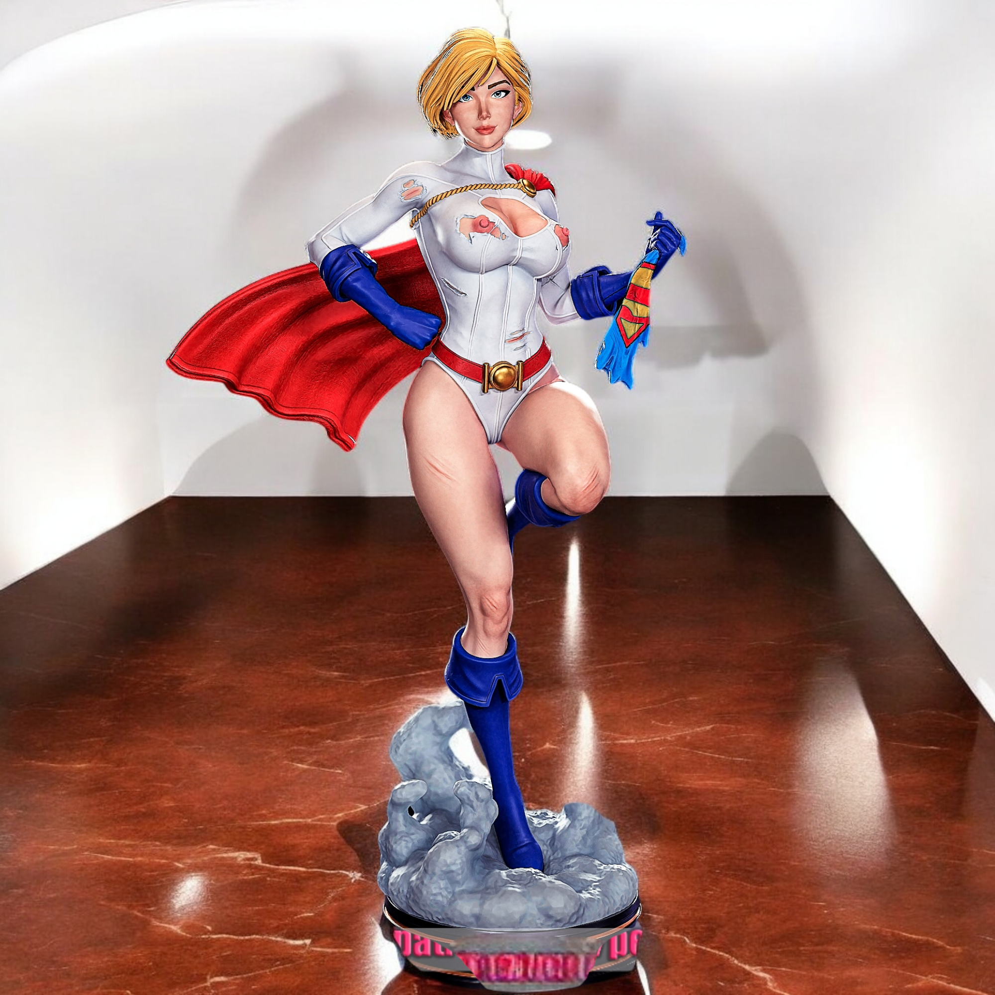 Power Girl Statue | DC Fan Art by PEACHFIGURE SFW,NSFW 3d printed statue,3d printed,nsfw statue,3d printed figure,Power Girl Statue,DC