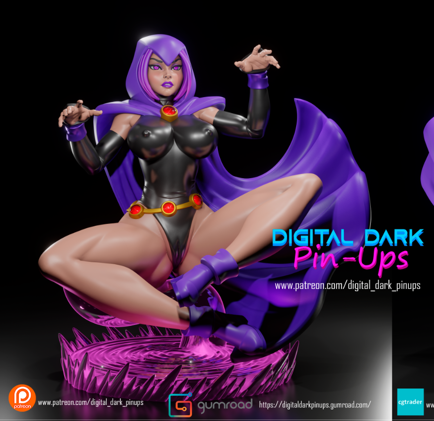 Raven Statue | DC Fan Art by Digital Dark SFW,NSFW,Futa null