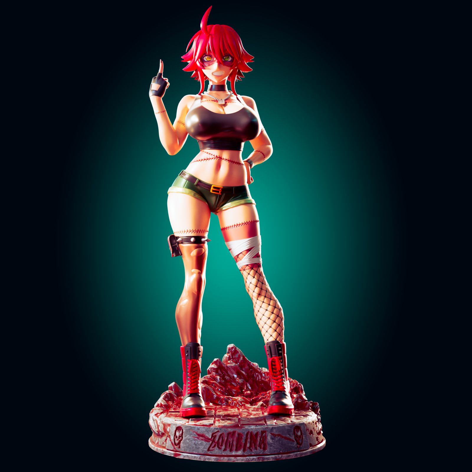 Zombina Monster Girl Statue | Monster Musume Fan Art by Officer Rhu SFW,NSFW,Futa 3d printed statue,3d printed,nsfw statue,futa statue,Zombina Monster Girl Statue,Monster Musume Statue