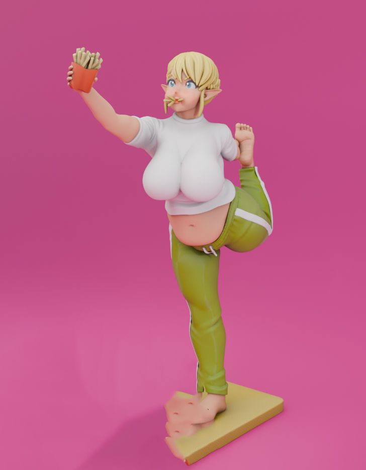 Statue Erufuda | Plus-Sized Elf Fan art par Freyas Fantasys SFW,NSFW,Futa 3d printed statue,3d printed,3d printed figure,Erufuda Statue,Plus-Sized Elf Statue,nsfw statue,futa figurines,futanari figurines,futanari statue,futa statue