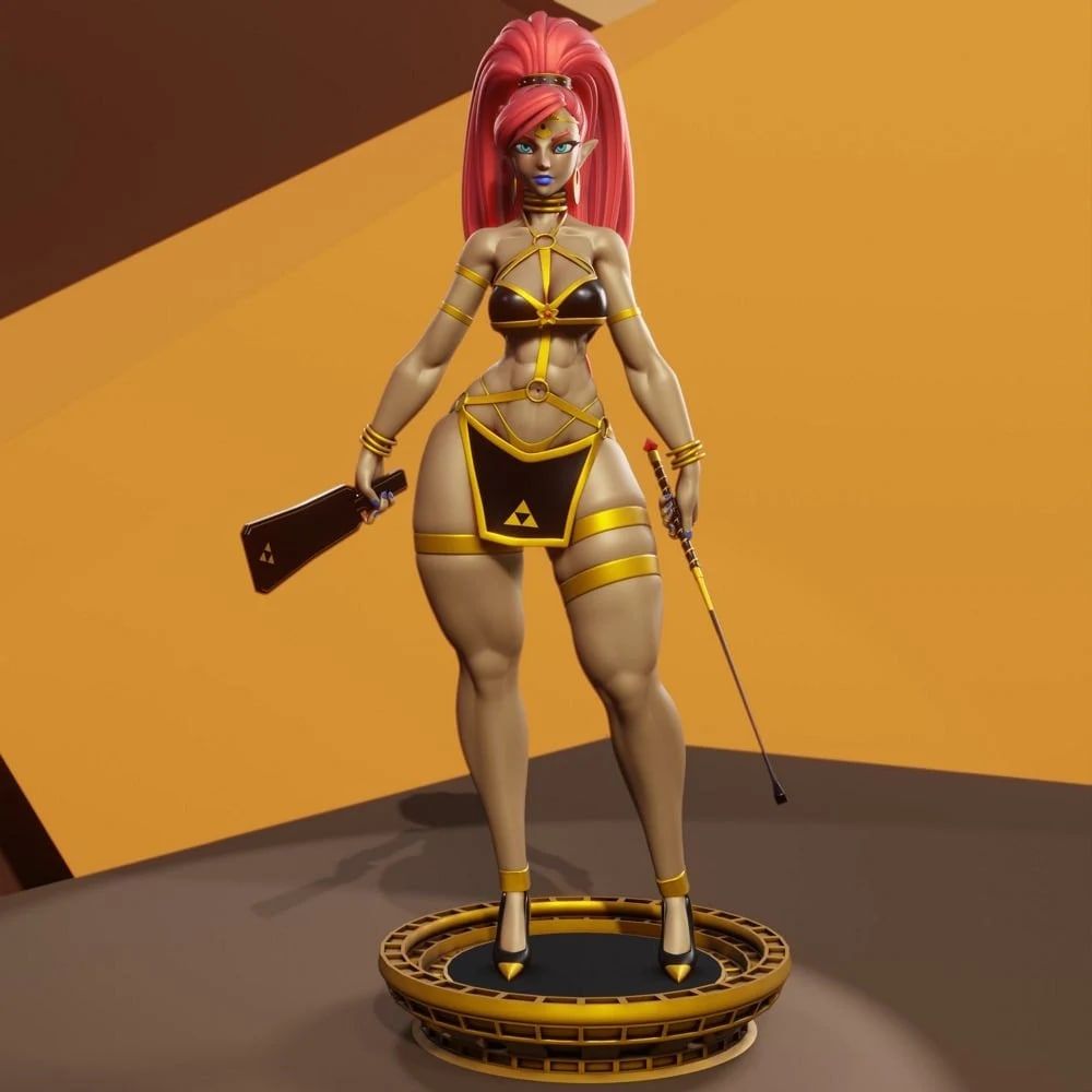 Dom Urbosa Statue | The Legend of Zelda Fan Art by Rushzilla SFW null