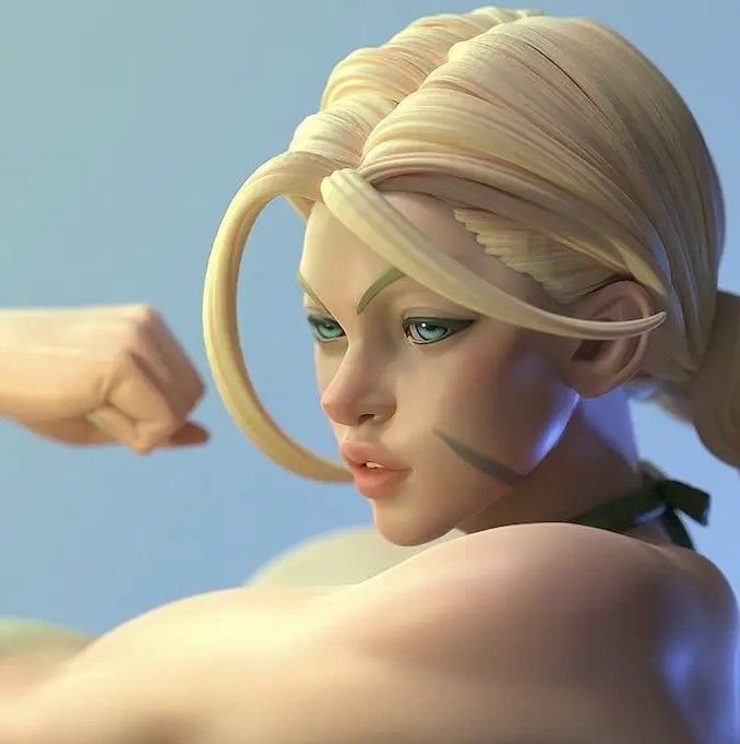 Cammy Bikini Statue | Street Fighter Fan Art by E.S Monster SFW,NSFW null