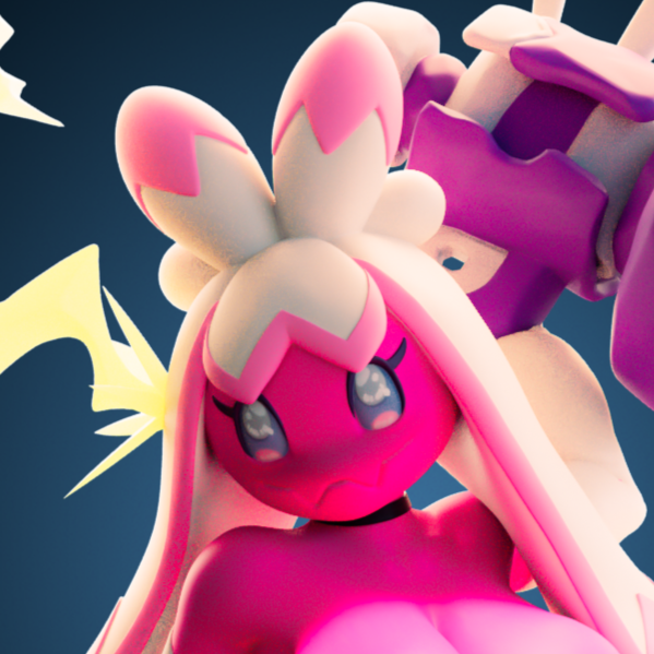 Tinkaton Short Statue | Pokémon Fan Art by Officer Rhu SFW,NSFW,Futa 3d printed,Tinkaton statue,futa statue,pokemon statue,furry statue,nsfw statue