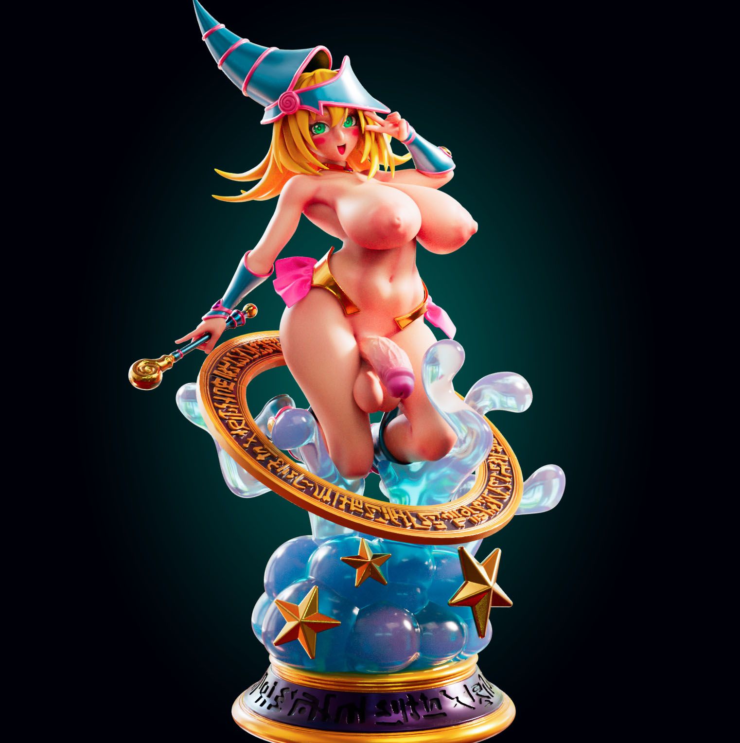 Figura Dark Magician Girl | Yu-Gi-Oh! Fanart autorstwa Officer Rhu SFW,NSFW,Futa 3d printed statue,3d printed,3d printed figure,Dark Magician Girl Statue,Yu-Gi-Oh! Statue,futa statue,futa figurines,futanari figurines,futanari statue