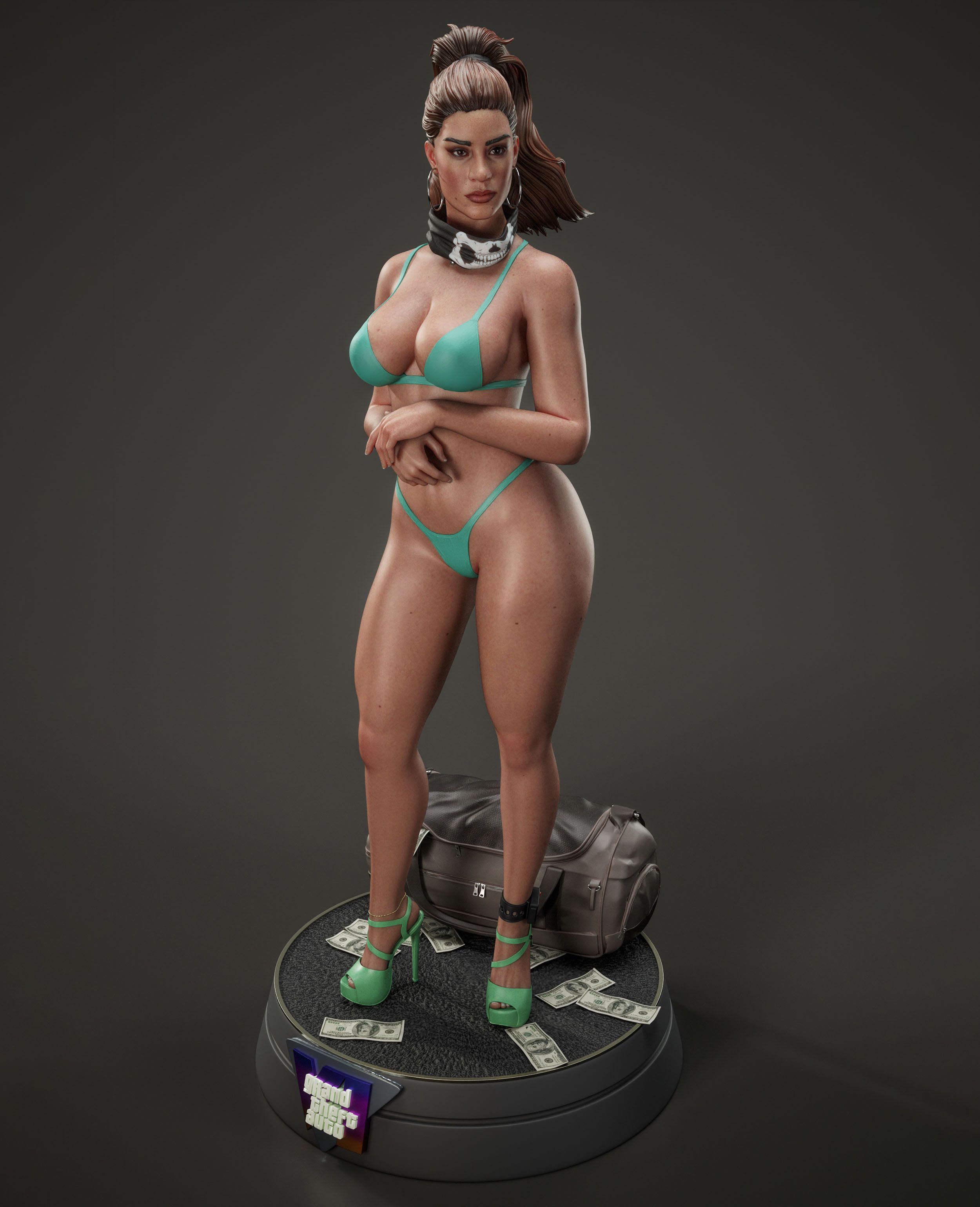 Lucia Caminos Statue | GTA 6 Fan Art by Abe3D SFW,NSFW 3d printed statue,nsfw statue,Lucia Caminos statue,gta statue,3d printed figure,3d printed