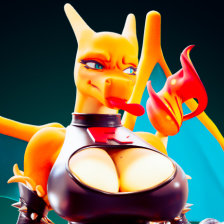 Charizard Dominatrix Statue | Pokémon Fan Art by Officer Rhu SFW,NSFW,Futa 3d printed,Charizard statue,futa statue,pokemon statue,furry statue,nsfw statue
