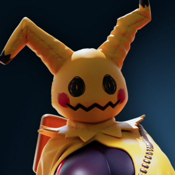 Mimikyu Curvy Statue | Pokémon Fan Art by Officer Rhu SFW,NSFW,Futa 3d printed,Mimikyu Curvy statue,futa statue,pokemon statue,furry statue,nsfw statue