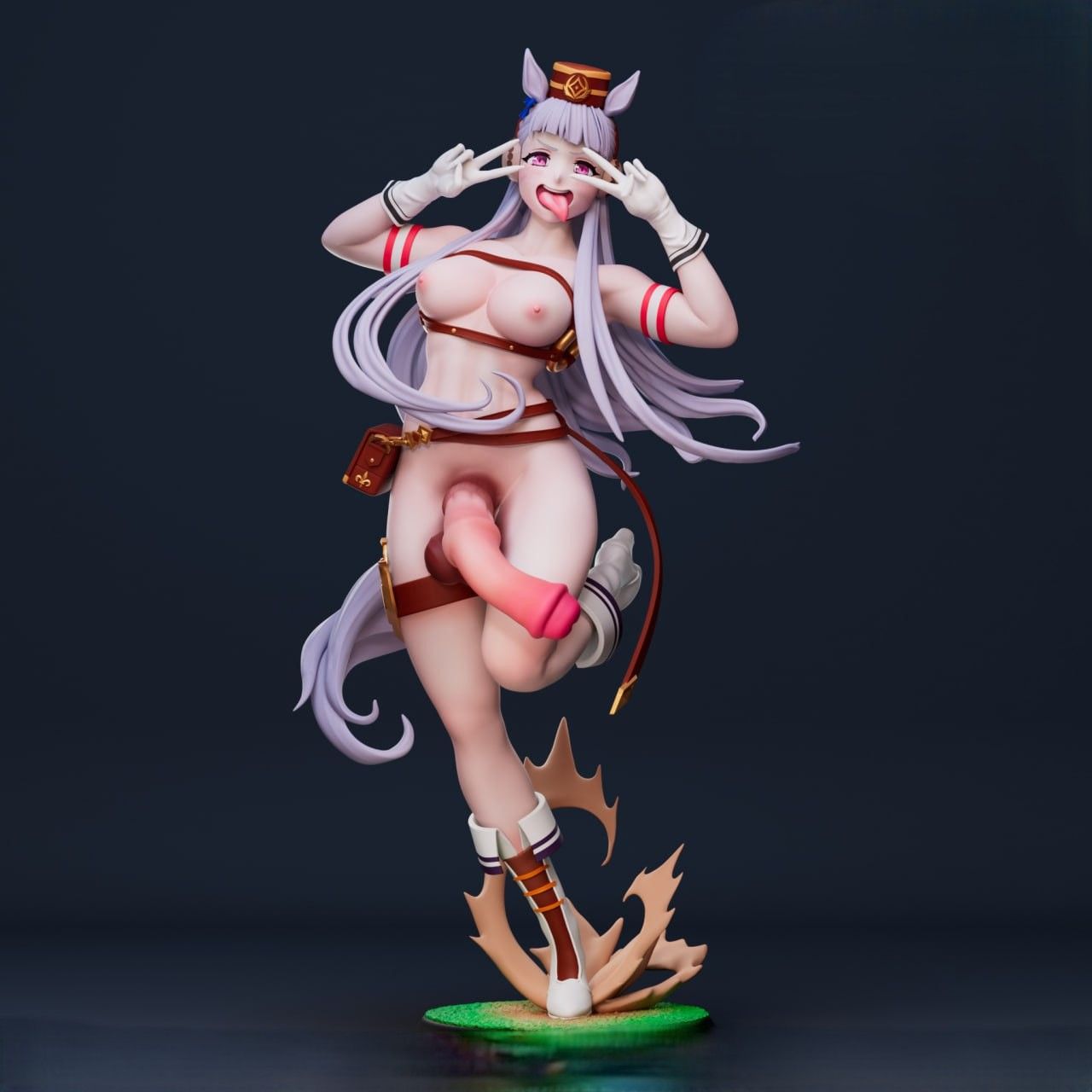 Gold Ship Statue | Umamusume Fan Art by Freyas Fantasys SFW,NSFW,Futa 3d printed statue,3d printed,nsfw statue,futa statue,Gold Ship Statue,Umamusume Statue
