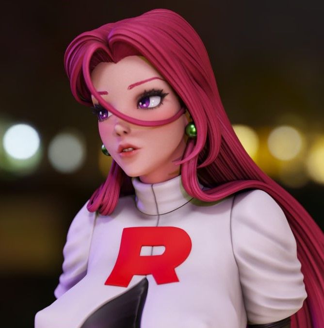 Jessie Statue | Pokémon Fan Art by Momoji3d SFW,NSFW 3d printed,3d printed statue,nsfw statue,Jessie statue,Pokemon statue
