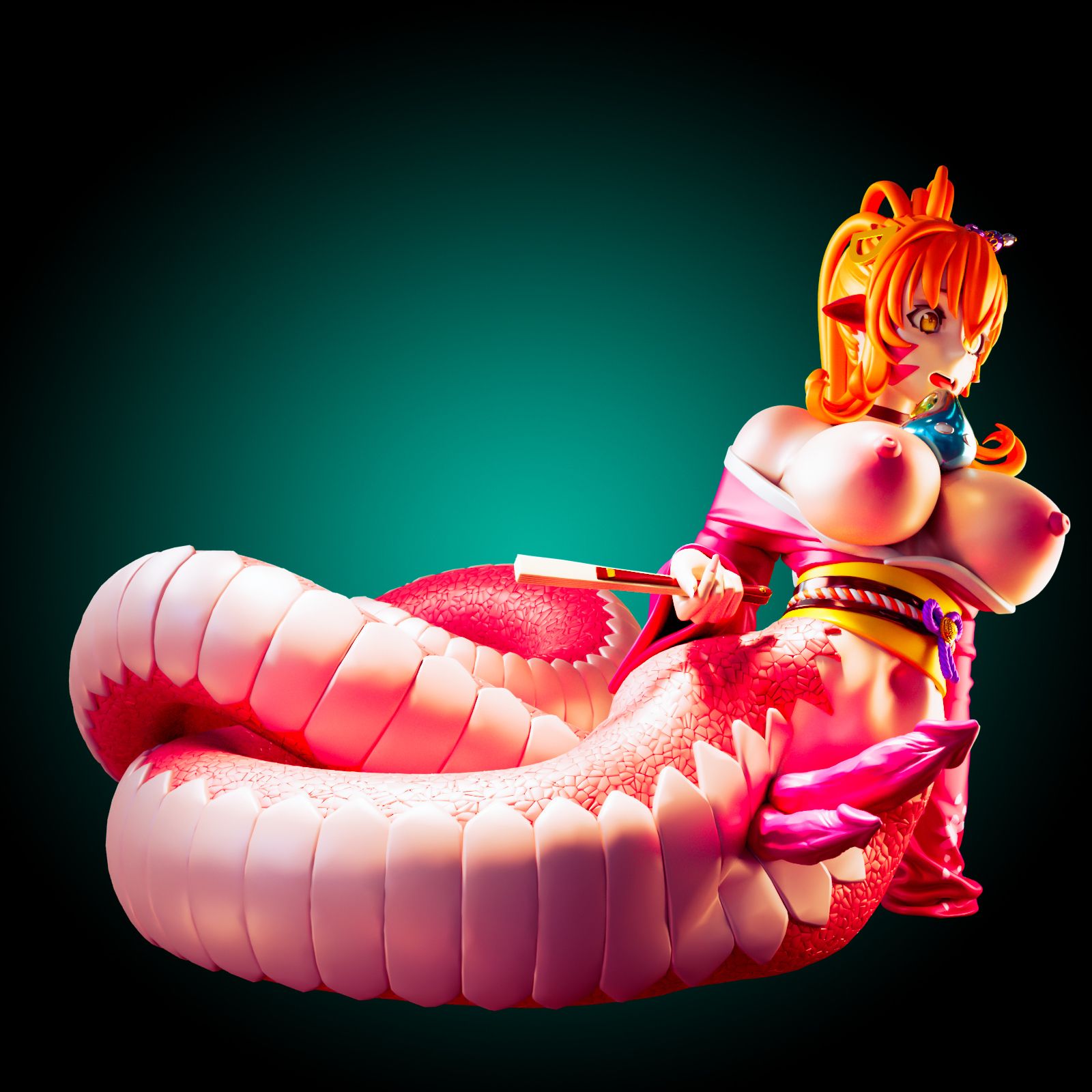 Miia Thicc Snake Statue | Monster Musume Fan Art by Officer Rhu SFW,NSFW,Futa 3d printed statue,3d printed,nsfw statue,futa statue,Miia Snake Statue,Monster Musume Statue