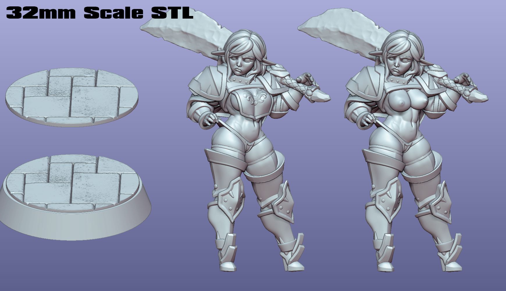 Elf in High Level Gear Miniature | DnD Fan Art by Gaz Minis SFW,NSFW 3d printed,miniature,dnd miniature,Elf in High Level Gear,3d printed miniature,nsfw miniature