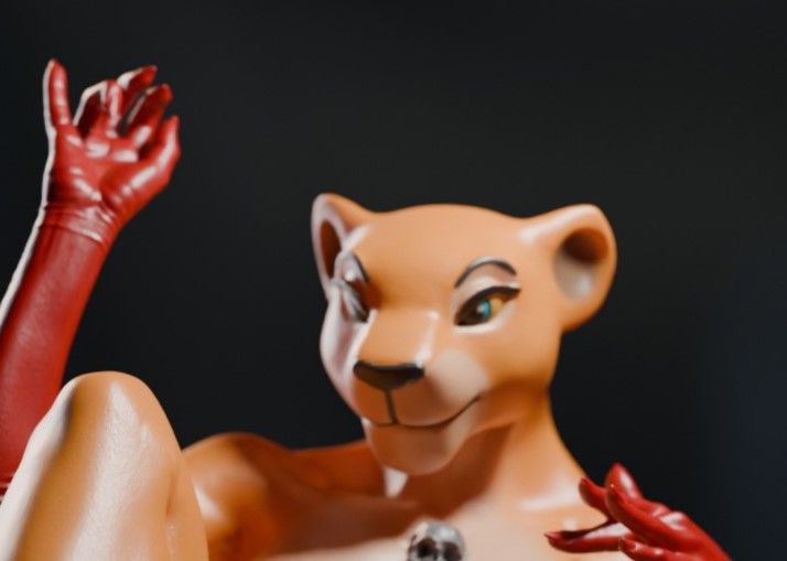 Queen Nala Statue | The Lion King Fan Art by Gibly SFW,NSFW 3d printed statue,3d printed,Queen Nala Statue,nsfw statue,3d printed figure,The Lion King Statue