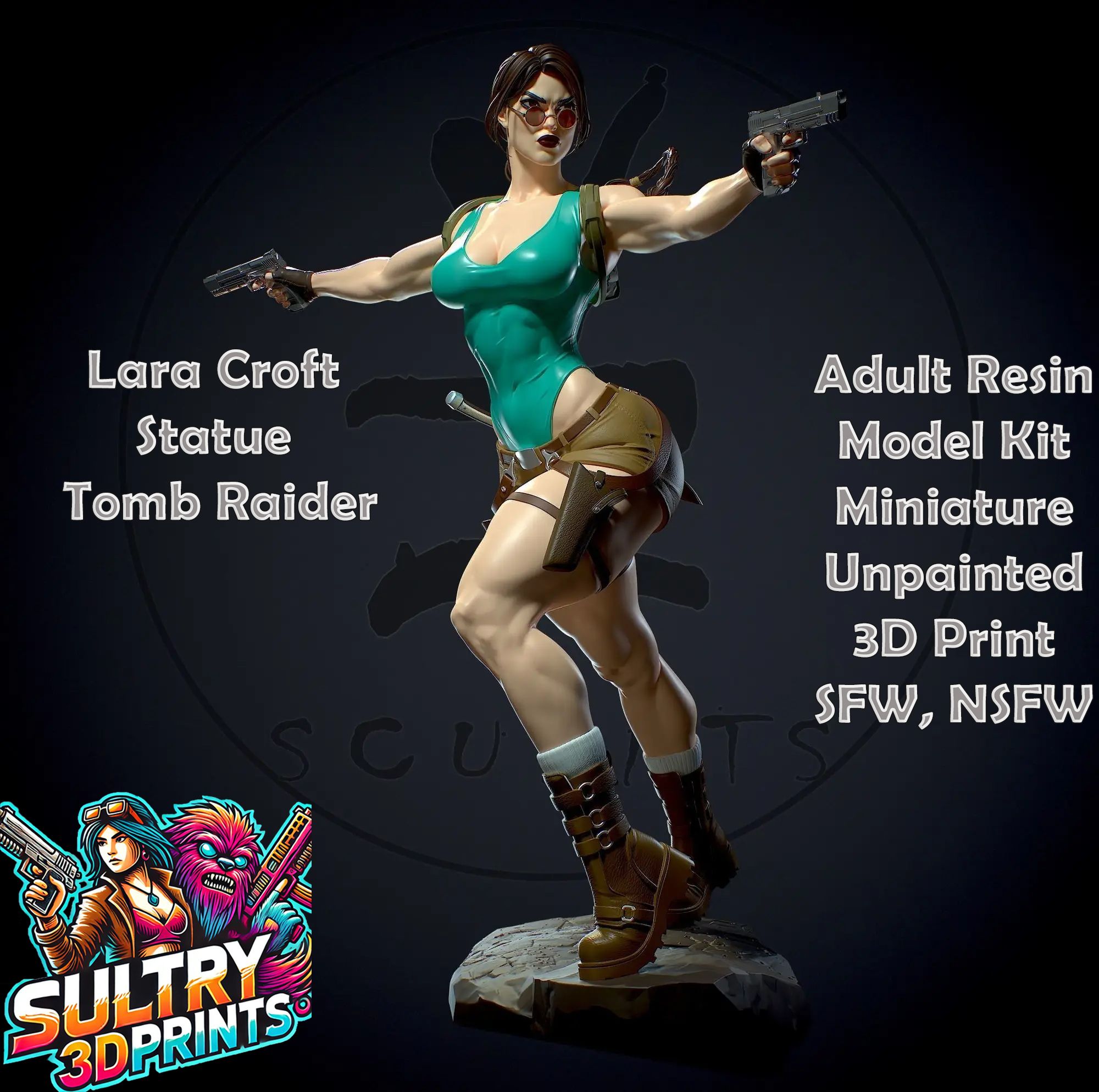 Lara Croft Statue | Tomb Raider Fan Art by Yan H