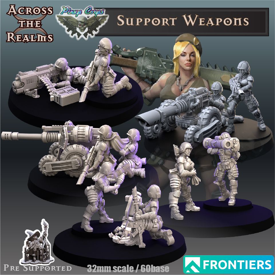 Pin Up Corps Mega Pack Miniature | 40k Fan Art by Across the Realms SFW,NSFW Grimdark,40k miniature,warhammer 40k,sfw miniature,miniature,3d printed,3d printed miniature,Pin Up Corps