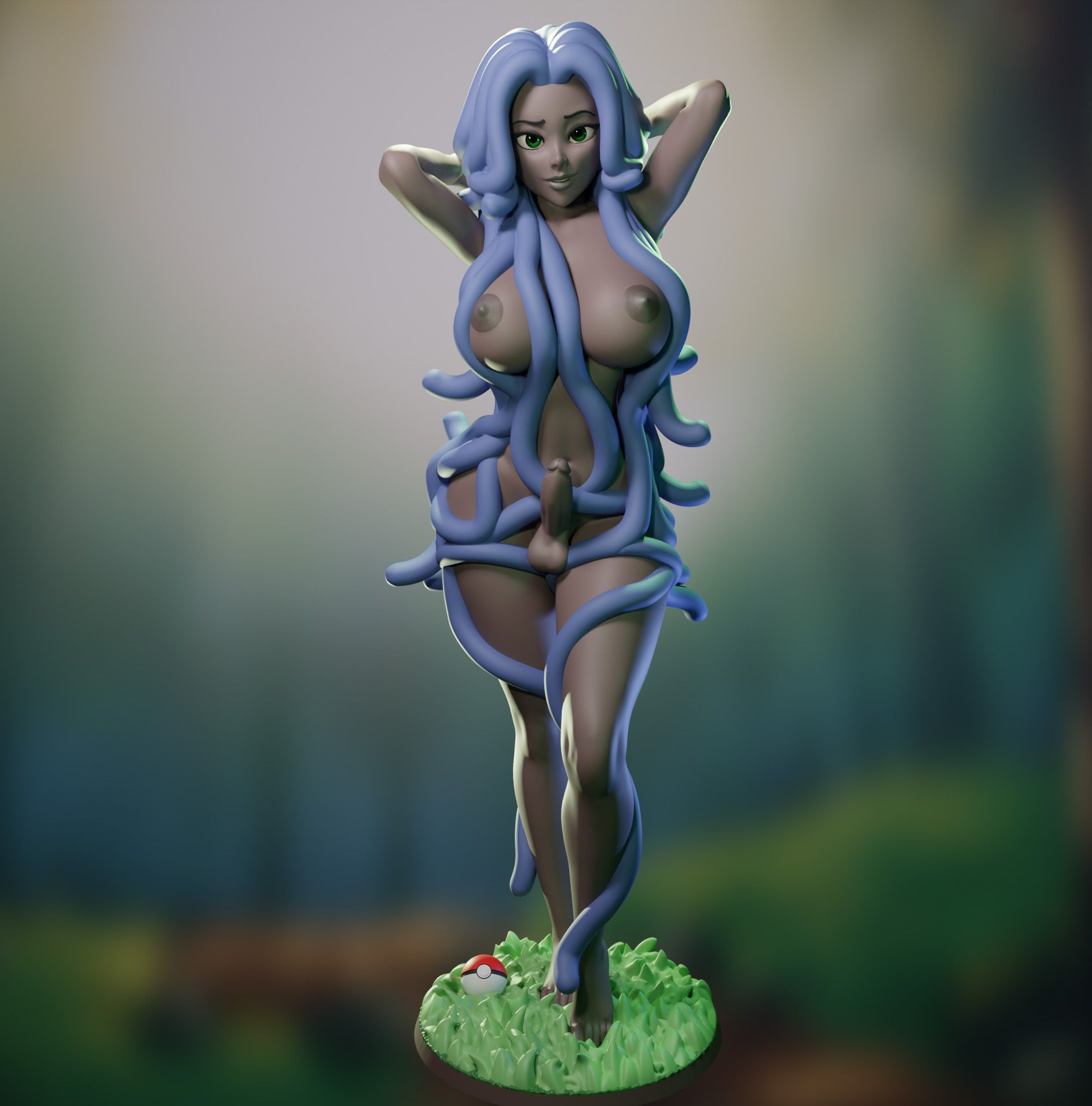 Tangela Statue | Pokemon Fan Art by FunserviceSTL SFW,NSFW,Futa 3d printed statue,nsfw statue,Tangela statue,Pokemon statue,3d printed figure,3d printed,futa statue,futa figurines,futanari figurines,futanari statue