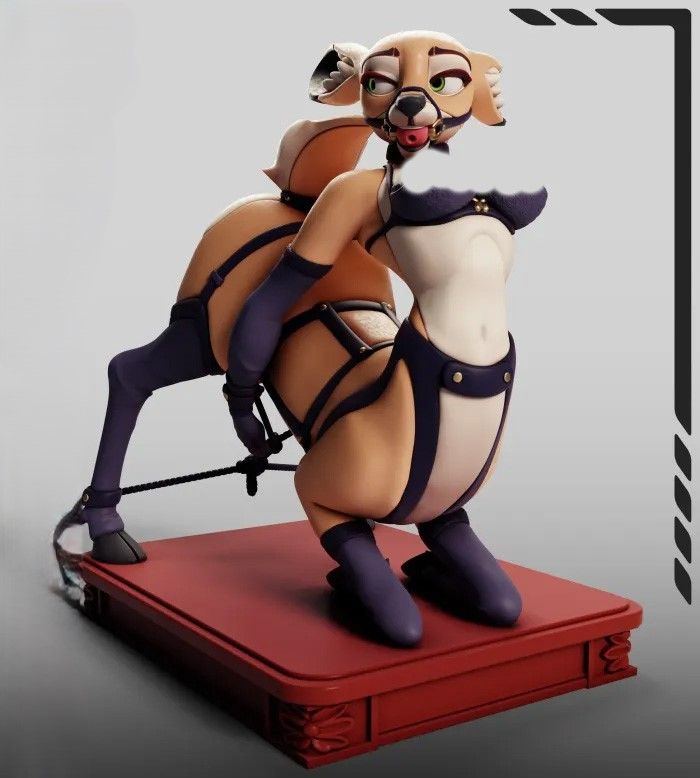 Deer Centaur Statue | Original Fan Art by Gray World NSFW 3d printed statue,3d printed,Deer Centaur Statue,nsfw statue,3d printed figure