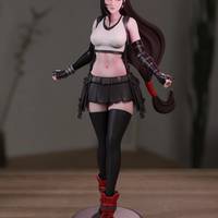 Tifa Lockhart Statue | Final Fantasy Fanart von Momoji3d SFW,NSFW 3d printed,3d printed statue,nsfw statue,Tifa Lockhart statue,Final Fantasy statue