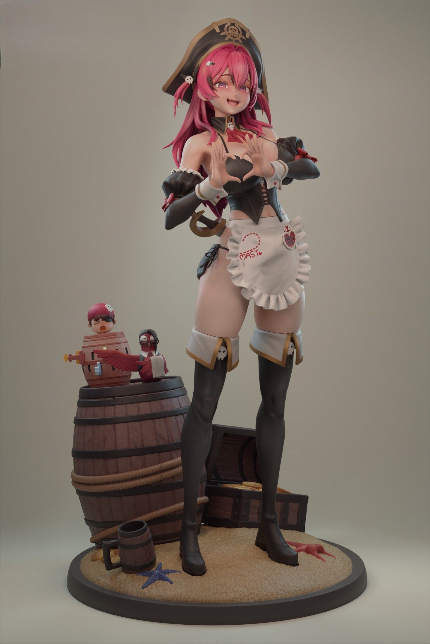 Mast Romantic Maid Statue | NIKKE Fan Art by Rubim SFW,NSFW 3d printed statue,Mast Romantic Maid statue,NIKKE,3d printed figure,3d printed,nsfw statue