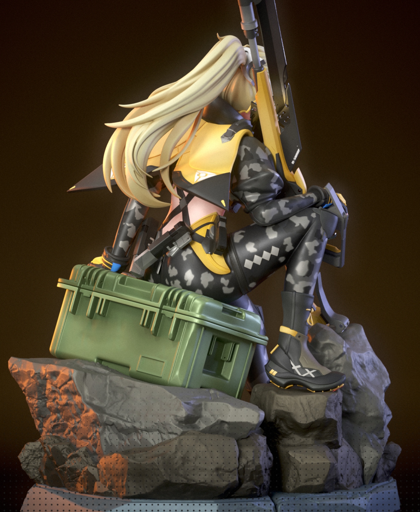 Trigger Statue | Zenless Zone Zero Fan Art by Neko Figurines SFW 3d printed statue,Zenless Zone Zero,3d printed,Trigger Statue,3d printed figure