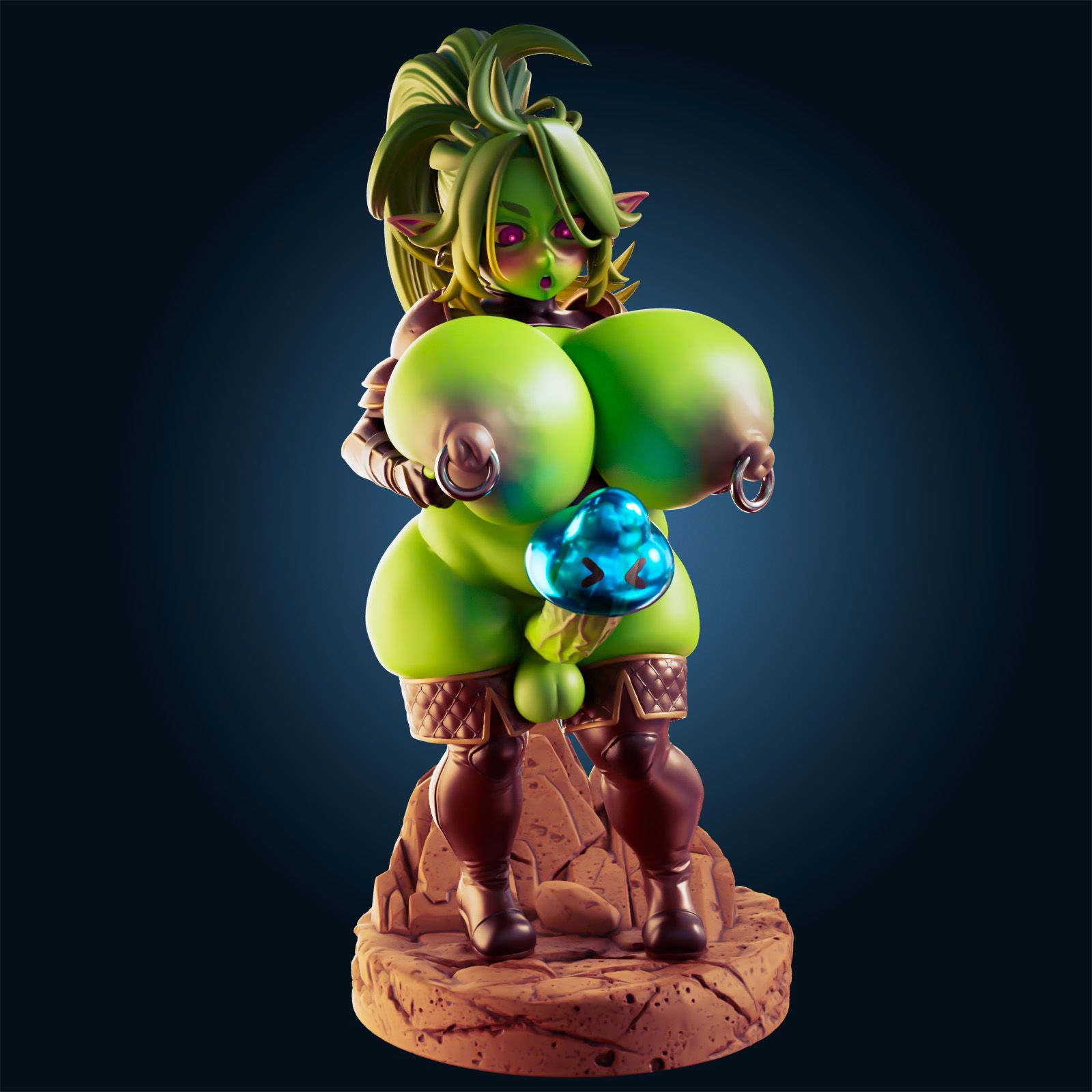 Figura Goblin Girl Big Boobs | Monster Girl Fanart autorstwa Officer Rhu SFW,NSFW,Futa 3d printed statue,3d printed,3d printed figure,Goblin Girl Statue,Monster Girl Statue,nsfw statue,futa statue,futa figurines,futanari figurines,futanari statue