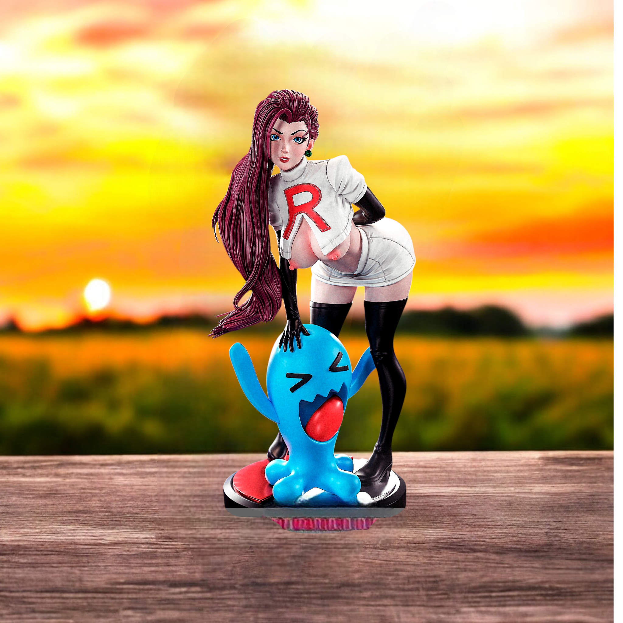 Jessie Statue | Pokemon Fan Art by PEACHFIGURE SFW,NSFW 3d printed statue,3d printed,nsfw statue,3d printed figure,Jessie Statue,Pokemon