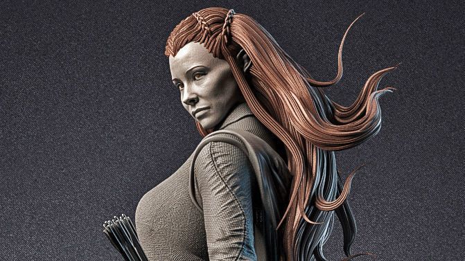 Tauriel Statue | The Hobbit Fan Art by VX-Labs