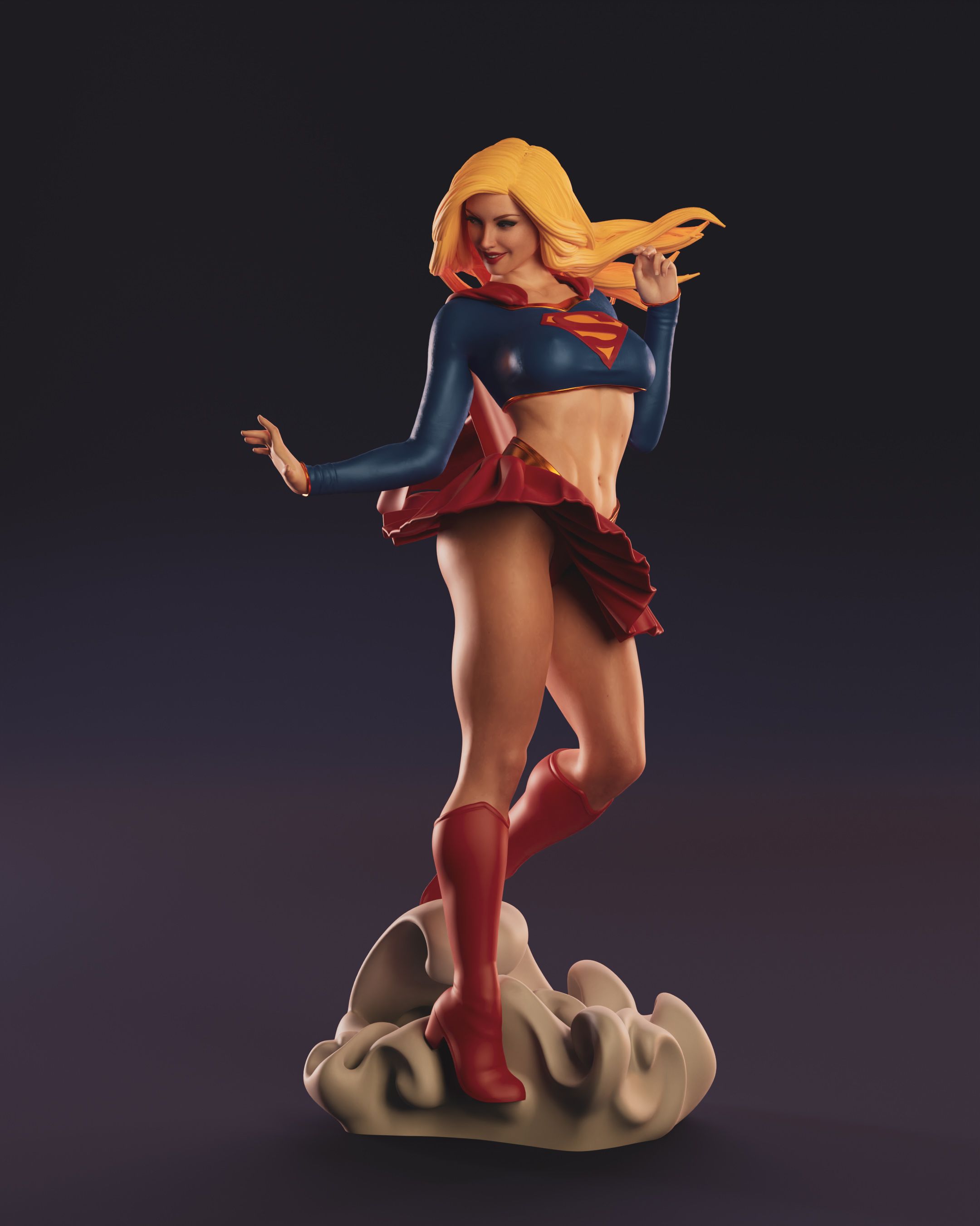 Supergirl Statue | DC Fan Art by Abe3D SFW,NSFW 3d printed statue,supergirl,dc,3d printed figure,3d printed,nsfw statue