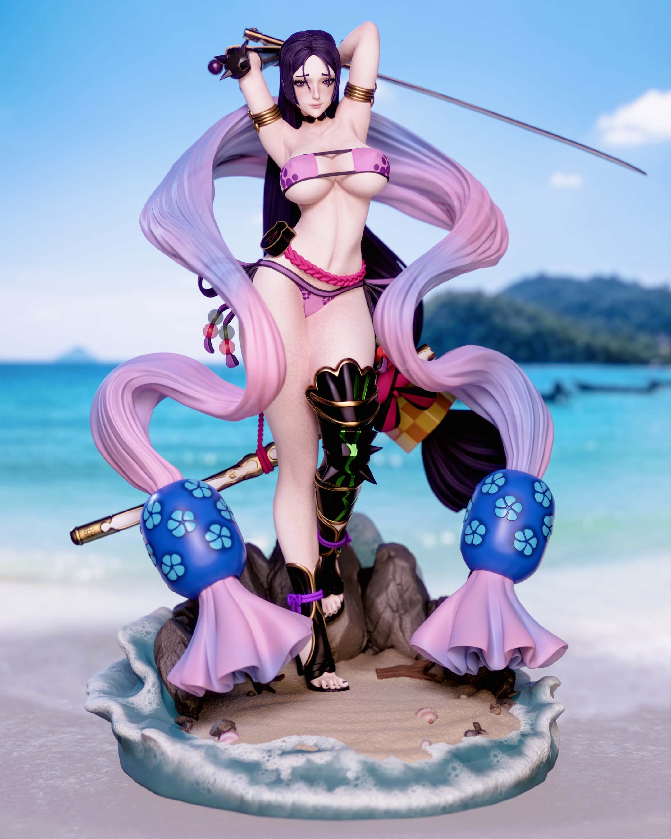 Minamoto no Raykou Statue | Fate Grand Order Fan Art by Momoji3d SFW,NSFW 3d printed,3d printed statue,nsfw statue,Minamoto no Raykou statue,Fate Grand Order statue