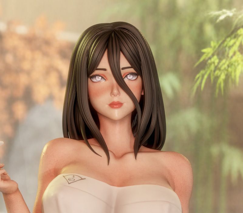 Hanabi Hyuga Statue | Naruto Fan Art by Momoji3d SFW,NSFW 3d printed,3d printed statue,nsfw statue,Hanabi Hyuga statue,Naruto statue